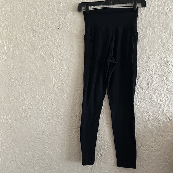Aerie Offline Real Me Xtra 7/8ths High Rise Crossover Waistband Black Leggings M - Picture 4 of 6